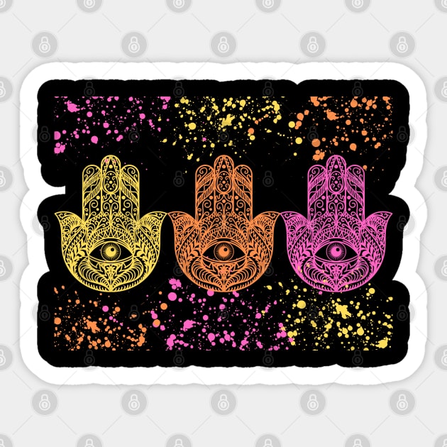 Trippy Hamsa Sticker by Hypnotic Highs